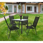 Vcm 5 - pi�ces de meubles de jardin ensemble de meubles de jardin table en verre chaises a dossier haut ...