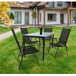 Vcm 7 - pices de meubles de jardin ensemble de meubles de jardin table en verre chaises a dossier haut ...