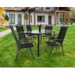 Vcm 7 - pices de meubles de jardin ensemble de meubles de jardin table en verre chaises a dossier haut ...