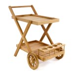 Vcm chariot de service chariot a th� chariot de cuisine teck trait�