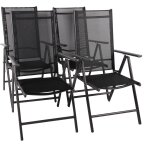 Vcm set aluminium chaise de jardin alu a haut dossier chaise de balcon camping chaise pliante set aluminium ...