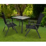 Vcm set de meubles de jardin en alu verre ensemble de jardin ensemble de salle a manger table chaises ...