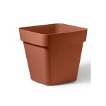 Veca vaso quadrato cleo 24 cm 60% riciclabile terracotta