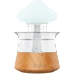 Veilleuse fontaine zen diffuseur d'huiles essentielles micro - humidificateur avec nuage de pluie et ...