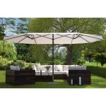 Venice ecru : parasol double 2, 7 x 4, 6 m
