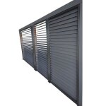 C�t� ventelles aluminium gris 3 60 m pour pergola bioclimatique habrita per3630bi et per3660bi