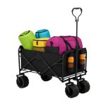 Venteo chariot de courses pliable 60 kg tout terrain desserte � roulettes m�tal avec roues pivotantes ...