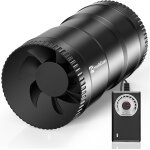 Ventilateur extracteur en ligne 100mm 6w 221 m / h ventilation extracteur air avec variateur ventilation ...