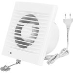 Ventilateur d'extraction 150 mm, 18 w, 320 m / h, avec clapet anti - retour et interrupteur a chaine, ...