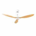 Ventilateur de plafond avec lumire led et 3 pales abs wuled innovagoods bois 36 w 52  Ø132 cm