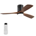 Ventilateur de plafond, sofucor, ventilateur, tlcommande ventilateur plafond, pales en bois naturel, ...