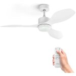 Ventilateur de plafond ufesa butan avec lumière - 30w - 6 vitesses - ultra silencieux - 3 pales 122cm ... Ventilateur de plafond ufesa butan avec lumière - 30w - 6 vitesses - ultra silencieux - 3 pales 122cm ...