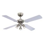 Ventilateur de plafond westinghouse princesse euro 72112 - 105 cm, finition etain