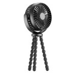 Ventilateur de poussette portable, electrique, pliable, rechargeable, silencieux, pour table d'ext�rieur, ...