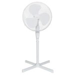 Ventilateur sur pied oceanic - 45w - diametre 40 cm - hauteur rglable - oscillation - blanc