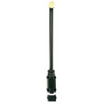 Verrou en applique - a coulisse - epoxy noir - 400mm - bouton laiton bricozor