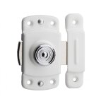 Verrou automatique thirard, acier laqu� blanc