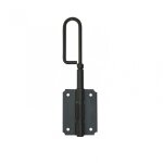 Verrou baonnette acier prpeint, h. 300 x l. 60 x p. 20 mm