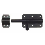 Verrou de box - �poxy noir - platine 90x72 mm - p�ne 14 mm torbel