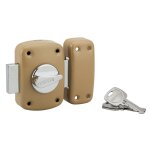 Verrou corvette bouton / cylindre, 35 mm, bronze