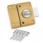 Verrou cylindre / bouton - 60 mm - bronze - classik abus