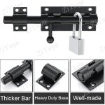 Verrou de porte coulissante en acier inoxydable 304 avec trou de cadenas, loquet de sécurité, loquet ... Verrou de porte coulissante en acier inoxydable 304 avec trou de cadenas, loquet de sécurité, loquet ...