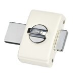 Verrou de porte sans cylindre - bouton seul - blanc - styl' abus Verrou de porte sans cylindre - bouton seul - blanc - styl' abus
