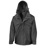 Veste 3 en 1 imperm�able doubl�e en polaire zip&clip result noir m