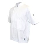 Veste de cuisine manches courtes lma merlu 100% coton blanc l
