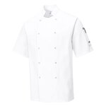 Veste de cuisine portwest cumbria manches courtes blanc 4xl