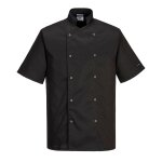 Veste de cuisine portwest cumbria manches courtes noir 3xl