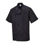 Veste de cuisine portwest cumbria manches courtes noir xs