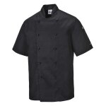 Veste de cuisine portwest kent noir l Veste de cuisine portwest kent noir l