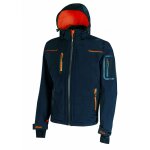 Veste de travail softshell bleu marine / orange space fu187db - u - power