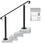 Vevor garde - corps escalier main courante fer forg rglable 3 marches 140 cm
