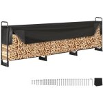 Vevor range bches extrieur avec couverture abri bois porte - bches 386x36x117cm