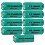 Vhbw 10x cellules de batterie remplacement pour 2 / 3aaa pour batteries - 400 mah, 1, 2 v, nimh