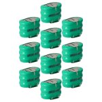 Vhbw 10x nimh pile bouton de remplacement pour type 3 / v150h 3 pingles 150mah 3, 6v convient pour les ...