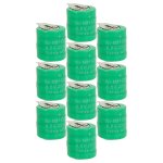 Vhbw 10x nimh pile bouton de remplacement pour type 4 / v15h 2 �pingles 20mah 4, 8v convient pour les ...