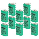 Vhbw 10x nimh pile bouton de remplacement pour type 6 / v150h 3 �pingles 150mah 7, 2v convient pour les ...
