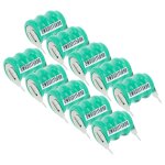 Vhbw 10x nimh pile bouton de remplacement pour type v40h 2 �pingles 40mah 3, 6v convient pour les batteries ...