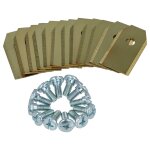 Vhbw 12x lames compatible avec gardena sileno + , sileno city tondeuse - lames de rechange, or / argent�, ...