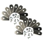 Vhbw 18x lames compatible avec husqvarna automower 520, 450x, g1, 550, 440, 535 tondeuse - lames de rechange, ...