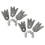 Vhbw 18x lames remplacement pour bosch f 016 800 321 pour tondeuse - lames de rechange, argent�, acier ...