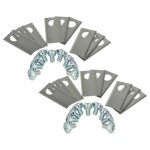 Vhbw 18x lames remplacement pour honda 72515 - vp7 - c50 pour tondeuse - lames de rechange, argent�, ...