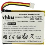 Vhbw 1x batterie compatible avec oleke moniteur bb, babyphone (750mah, 3, 7v, li - polymre)