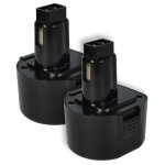 Vhbw 2x batteries compatible avec black & decker fsl96, hp 131k - 2, hp131k - 2, hm9600, hp131, fs9661fk ...
