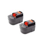 Vhbw 2x batteries compatible avec black & decker hp12k, hp12kd, hp9019k, hpd1200, hpd1202, hpd1202kf ...