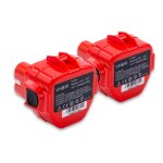 Vhbw 2x batterie compatible avec makita 6227d, 6227dw, 6227dwbe, 6227dwe, 6227dwle, 6270d, 6270dwae, ...