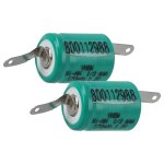 Vhbw 2x batteries remplacement pour 1 / 3aaa pour modle rc (170mah, 1, 2v, nimh, avec cosse  souder ...